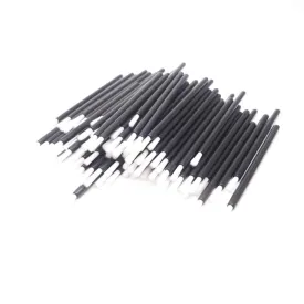 100 Pcs Disposable Makeup Lip Brushes Lipstick gloss brush Lip Gloss Applicators with Soft Brush Head Cosmetic Lip Brush Wands PYO Cookie Paint Brushes (Black) Black