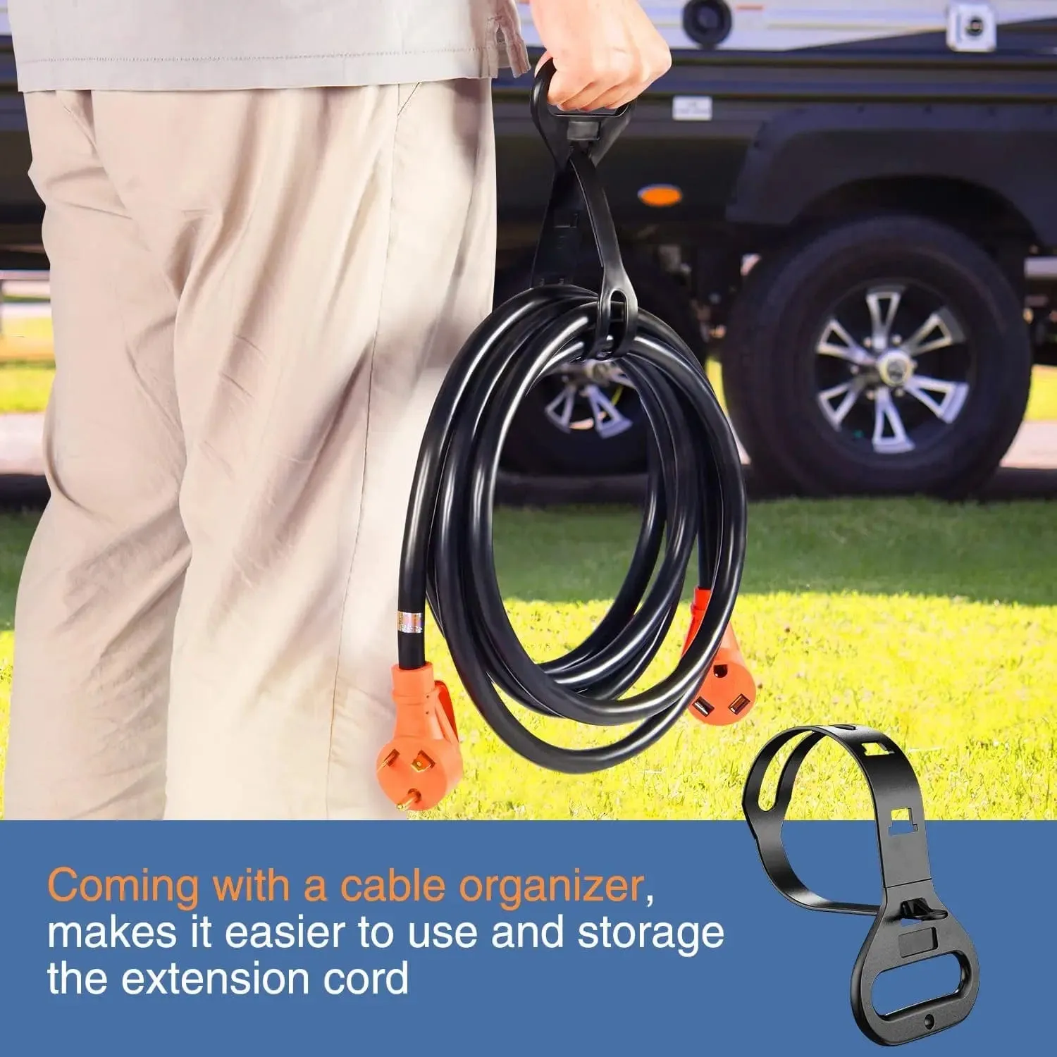 30Amp RV 100FT Extension Cord Drag Tool