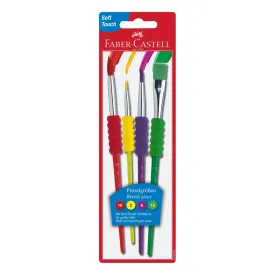 4 Piece Soft Touch Paint Brush Set