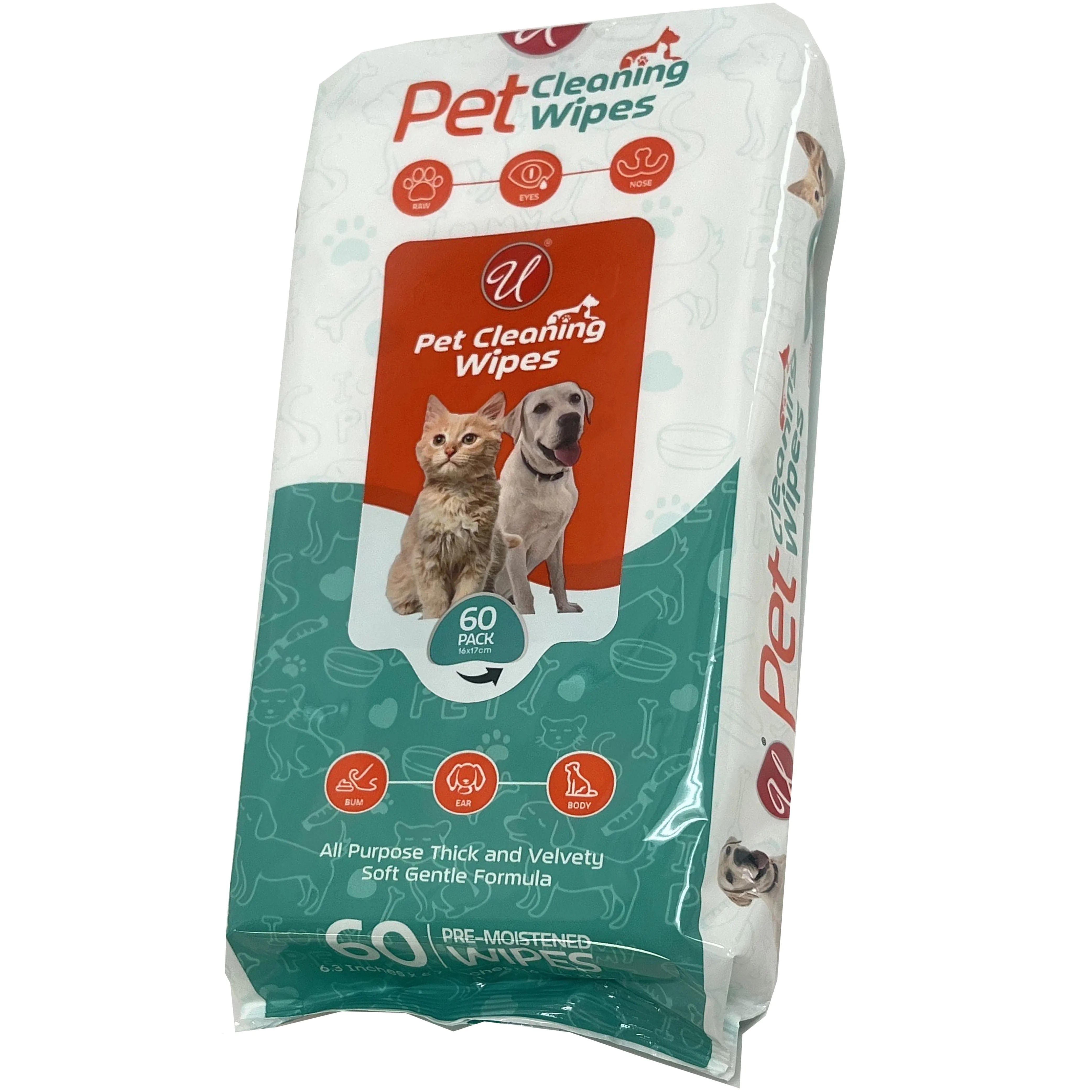 4 Pk Pet Cleaning Wipes Dog Cat Grooming Deodorize Hypoallergenic Dry Bath 240ct