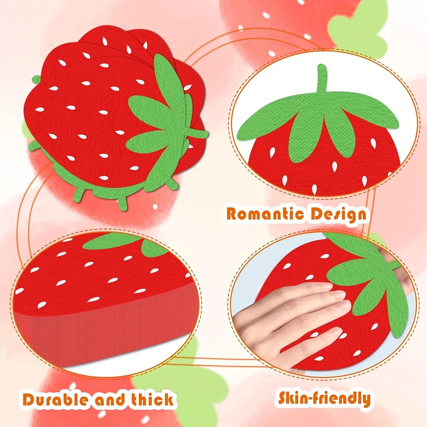 40pcs Strawberry 2-Ply Paper Napkins