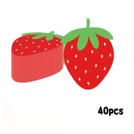 40pcs Strawberry 2-Ply Paper Napkins