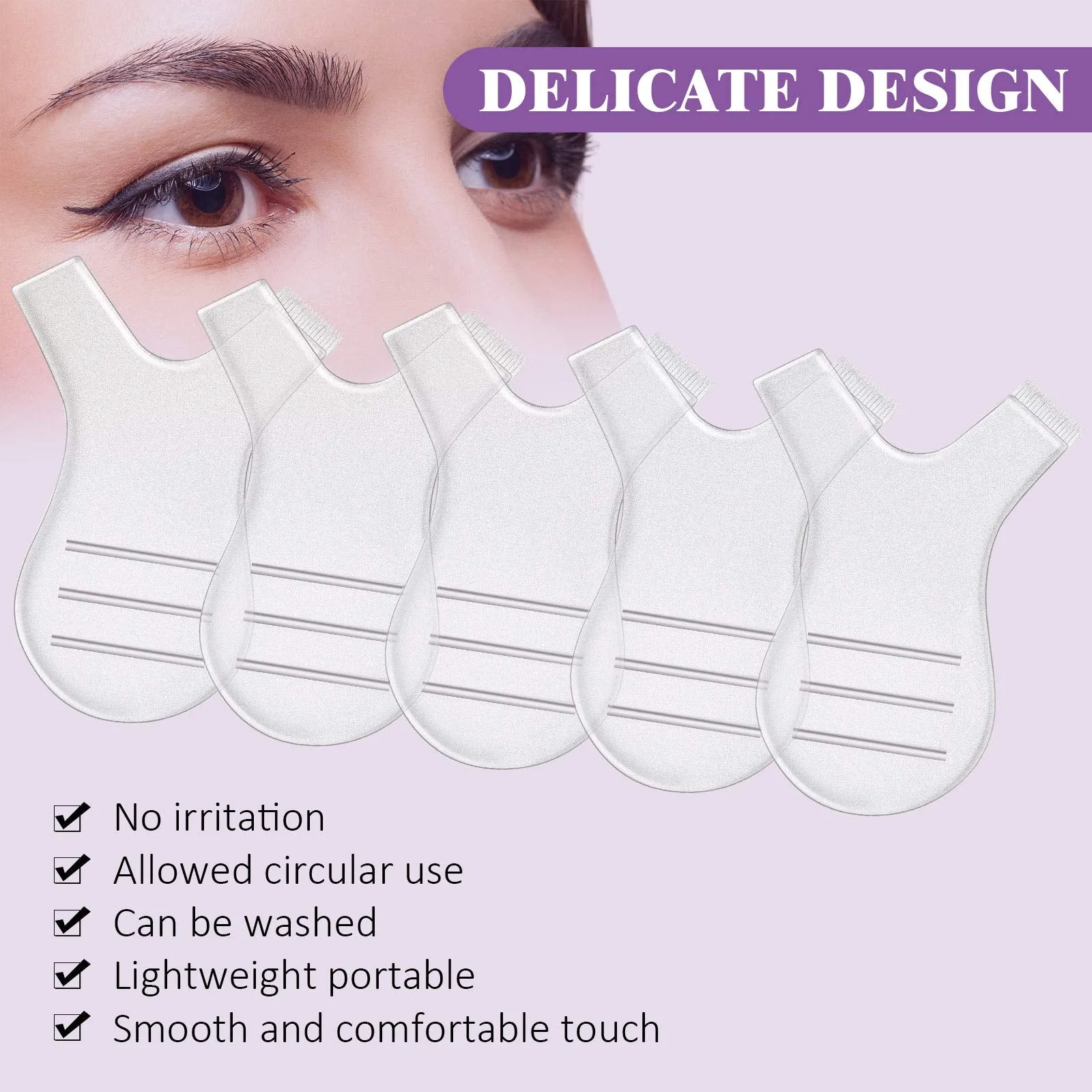 48 Pieces Y Shape Eyelash Brush Eyelash Lift Brush Makeup Beauty Tool for Lash Graft Brush Eyelash Extension Cleanup Supplies
