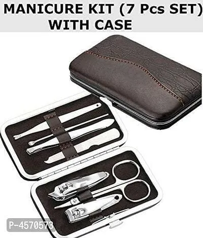 7 tools manicure pedicure kit with storage box