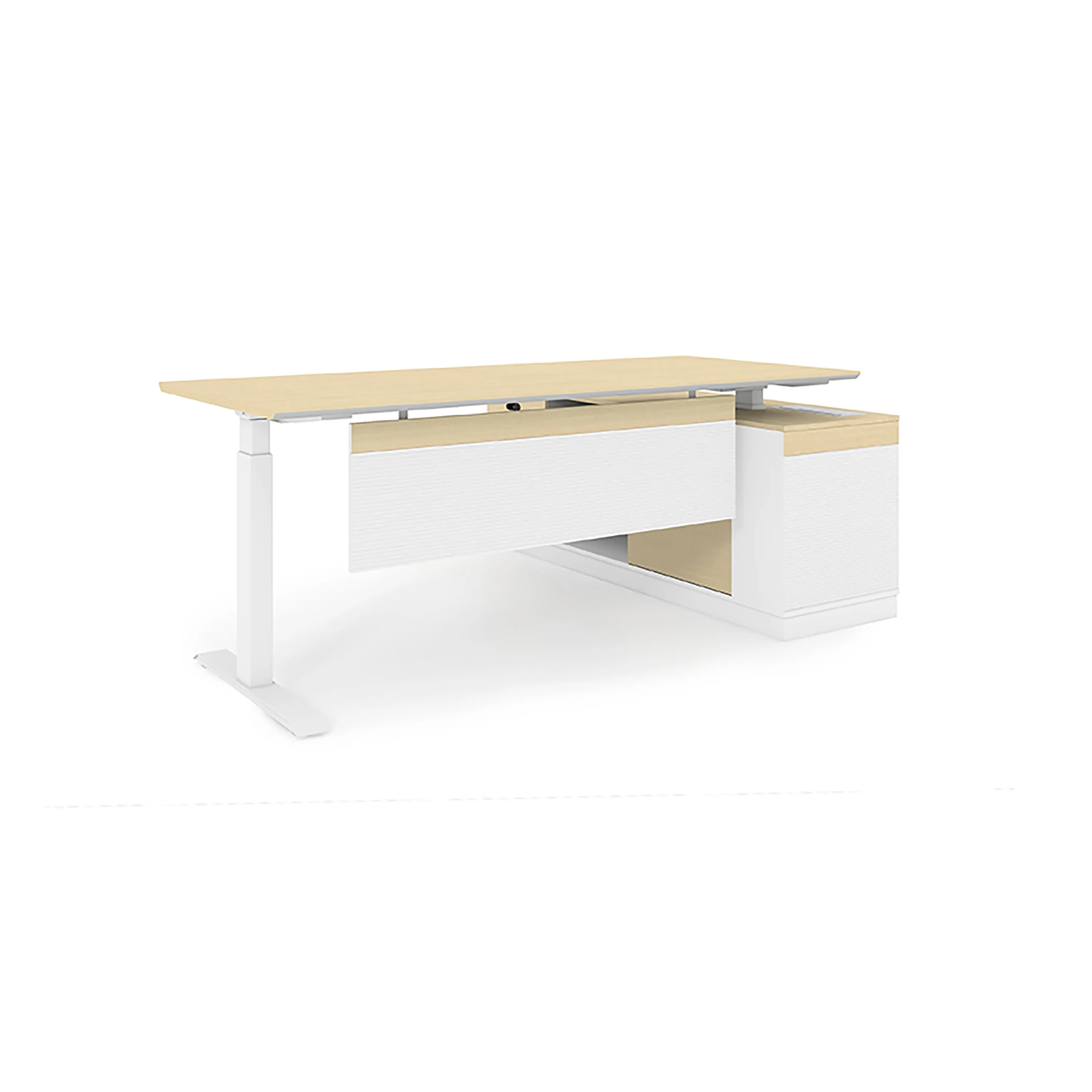 ADJUSTABLE HEIGHT L SHAPE DESK