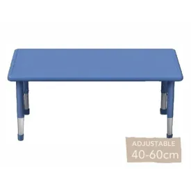 Adjustable Rectangle Table Blue 40cm-60cm