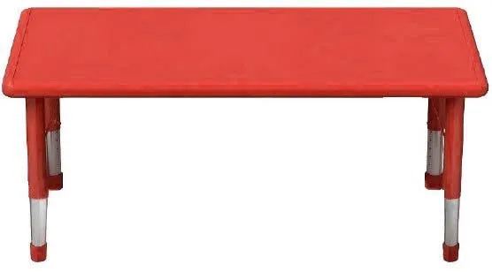 Adjustable Rectangle Table Red 40cm-60cm