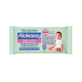 Alokozay Baby Wet Wipes Ultra Sensitive w/out Fragrance - 60pcsx6 (1 carton)