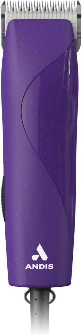 Andis 24820 EasyClip Professional-Animal 7-Piece Detachable Ceramic Blade Clipper Kit, Frustration Free Packaging, Corded Electric, Purple