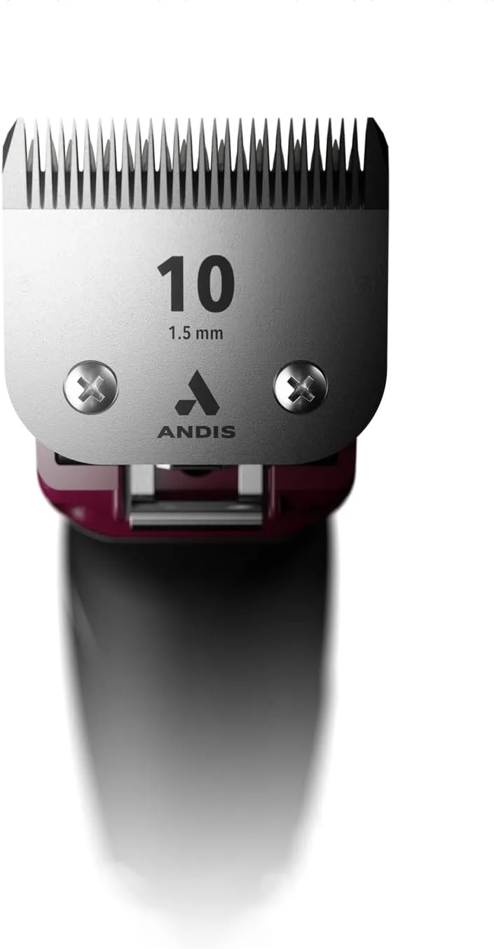 Andis 68530 Excel Professional 5-Speed Detachable Blade Clipper Kit - Animal/Dog Grooming, Rotary Motor, Soft-Grip Anti-Slip Housing, 14-Inch Cord, for All Coats & Breeds, SMC, Burgundy