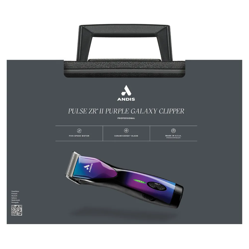 Andis Pulse ZR II Cordless 5 Speed - with 2 Batteries and Case - GALAXY
