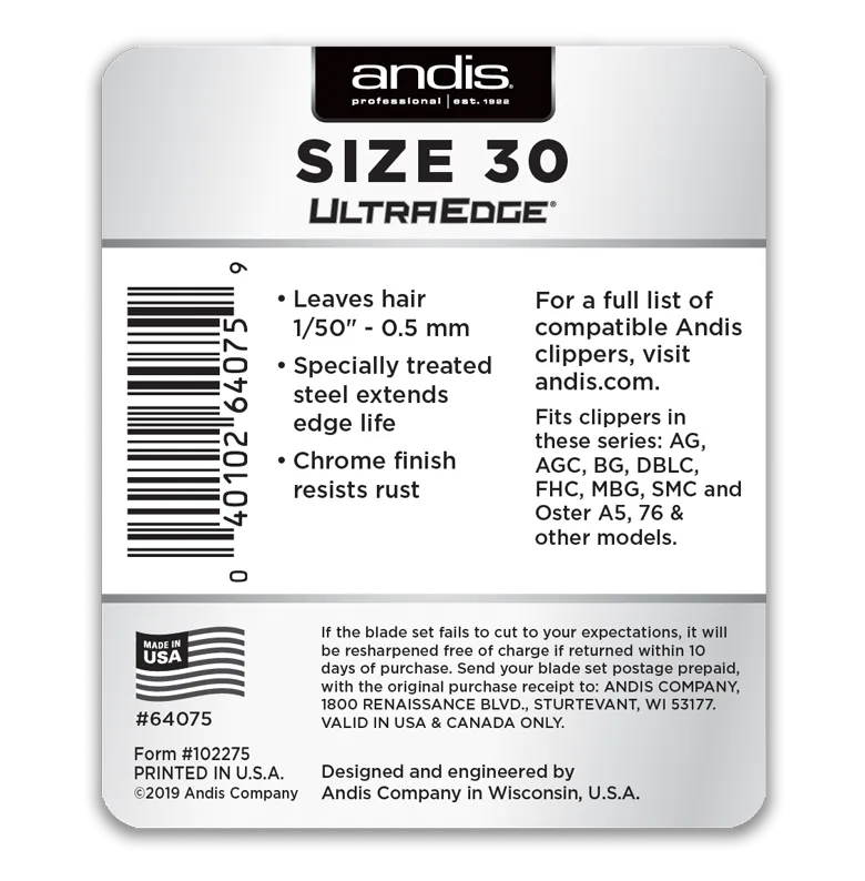 Andis UltraEdge Detachable Blade Size 30