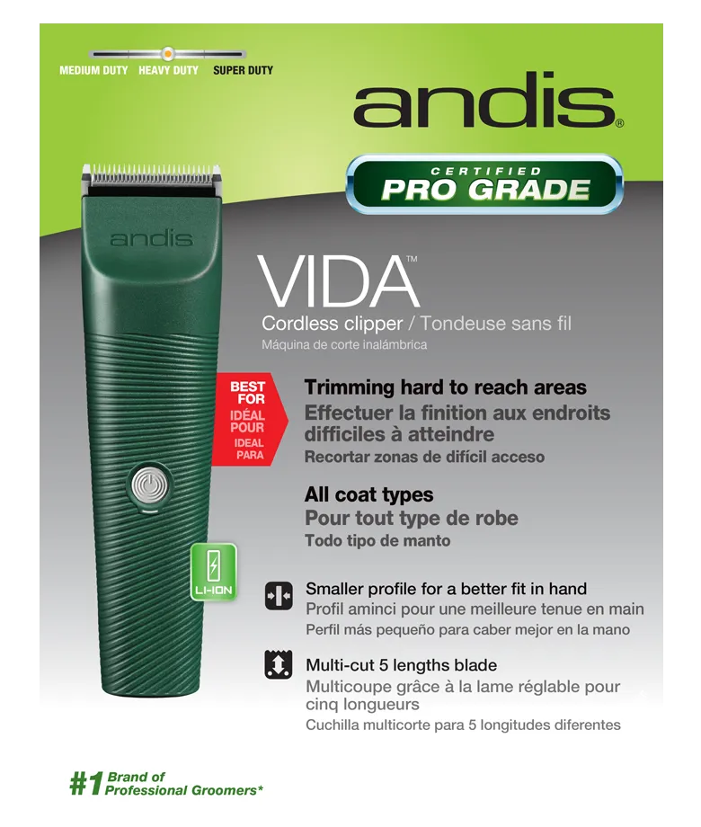Andis Vida Cordless Clipper Green
