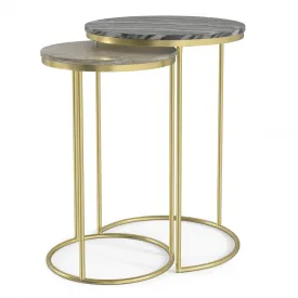 Ashley - 2 Piece Nesting Table - Gold by Couch.com