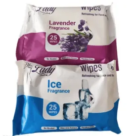 Blu Lady Lavender & Ice Fragrance wipes Refreshing (PACK OF 2)