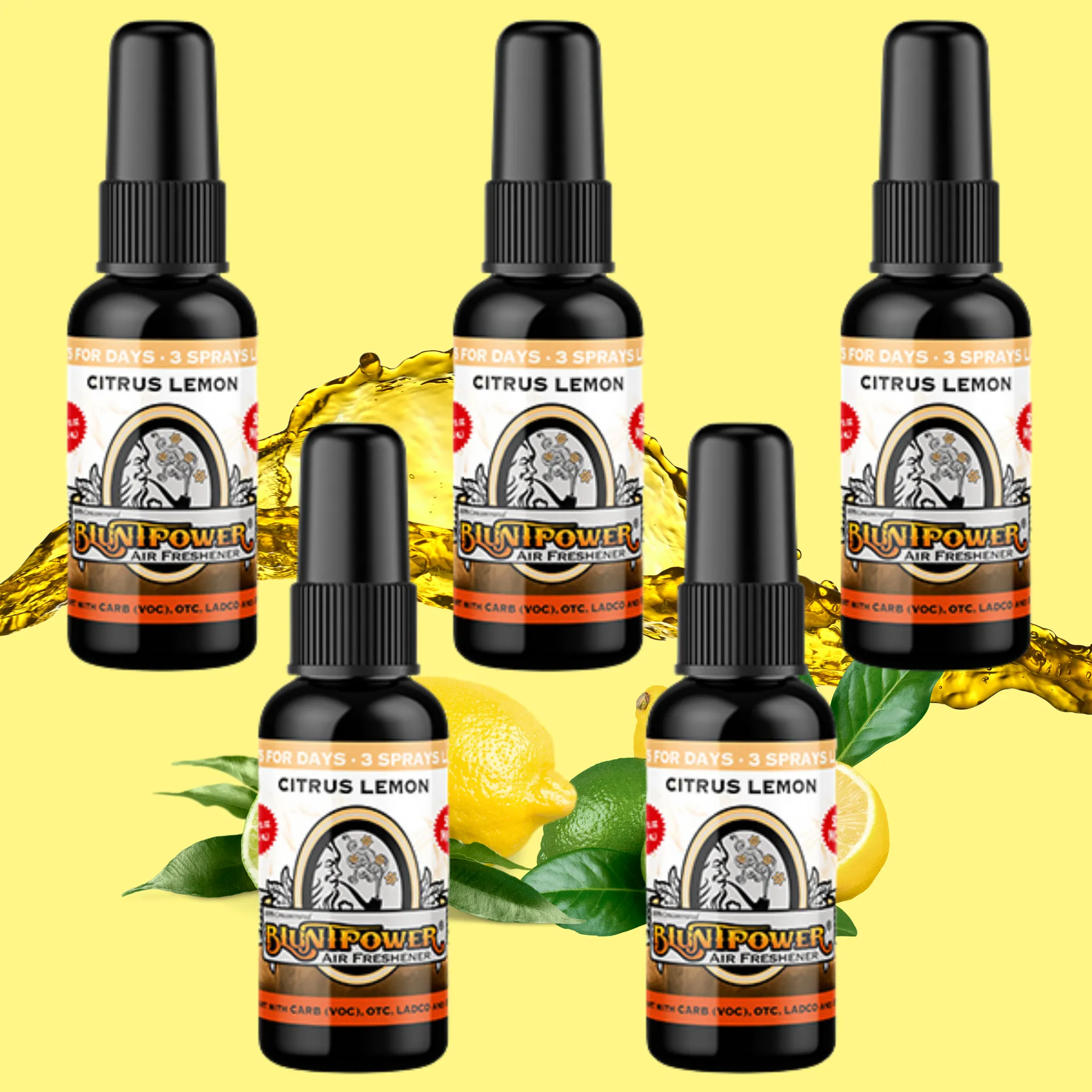 Citrus Lemon Spray Air Freshener Bundle (5 Pack)