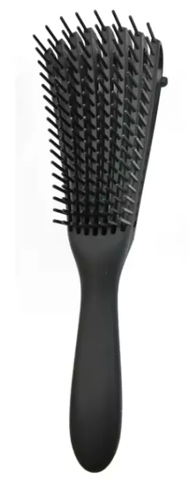 Detangling Hair Brush Adjustable Hair Styling Plastic Curly Hair Brushes (Black)