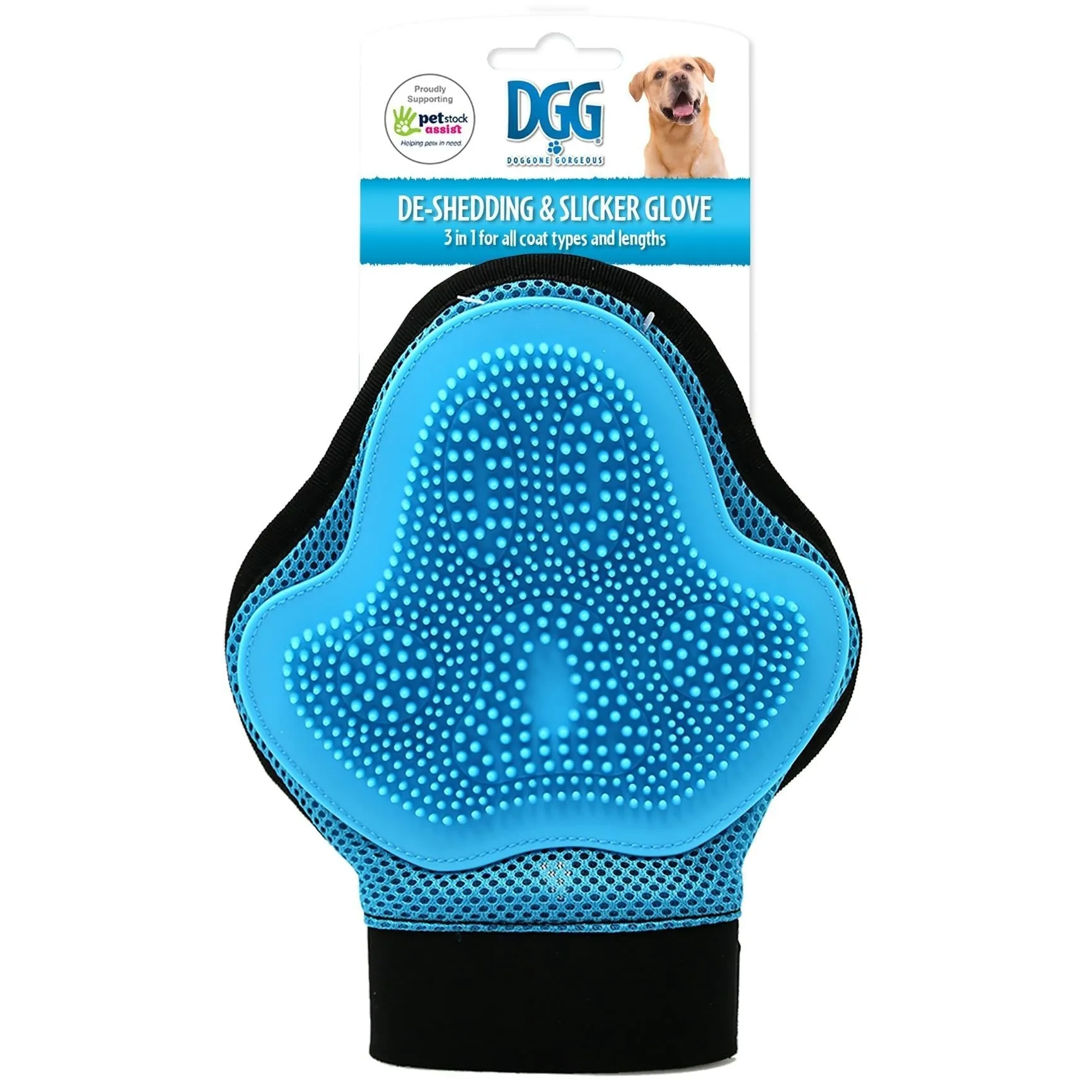 DGG 3-in-1 Deshedding & Slicker Glove