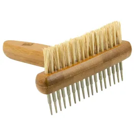 DGG Double Sided Hemp Bristle & Bamboo Shedding Rake