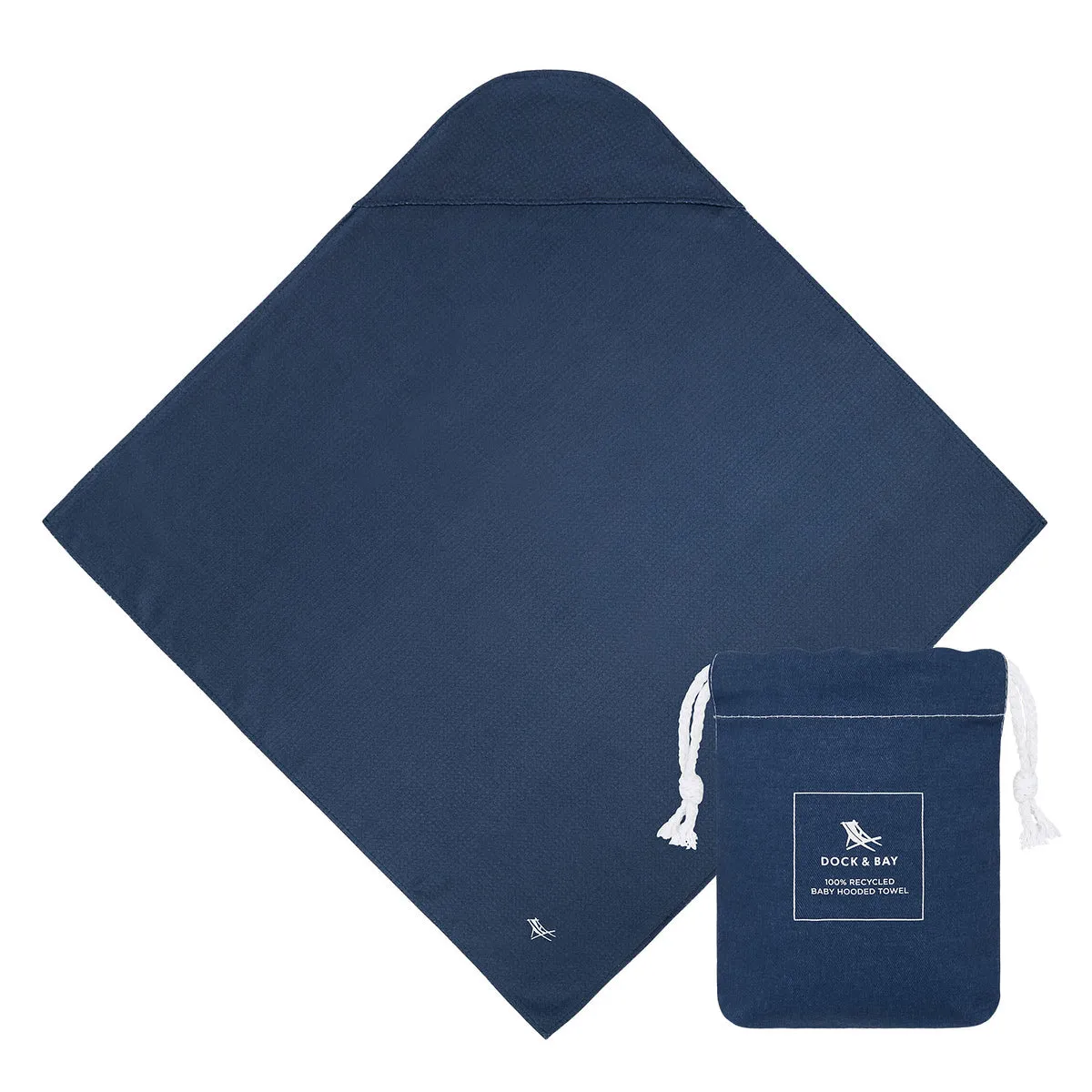 Dock & Bay Baby Hooded Towels - Midnight Navy - Outlet