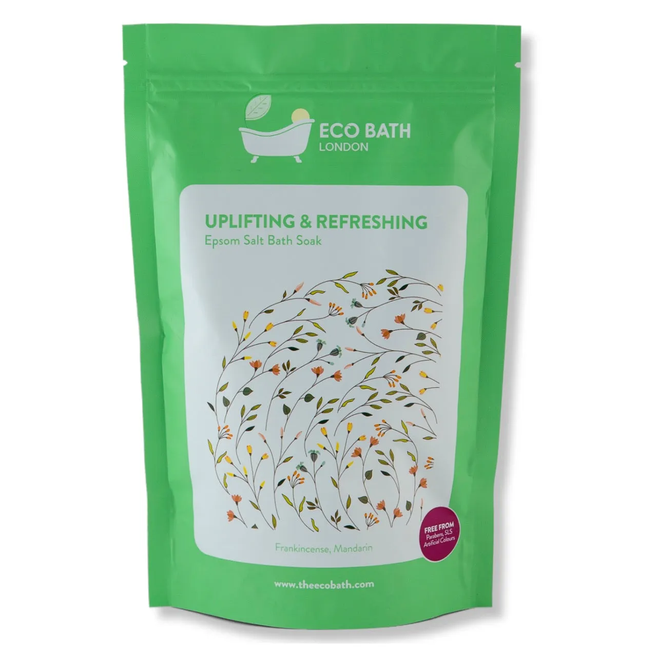 Eco Bath Uplifting and Refreshing Epsom Salt Bath Soak Pouch | 500g & 1000g