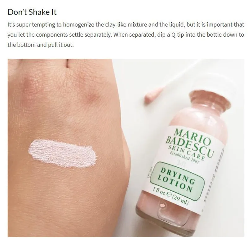 effective Acne Treatment ORIGINAL Mario Badescu Drying Lotion