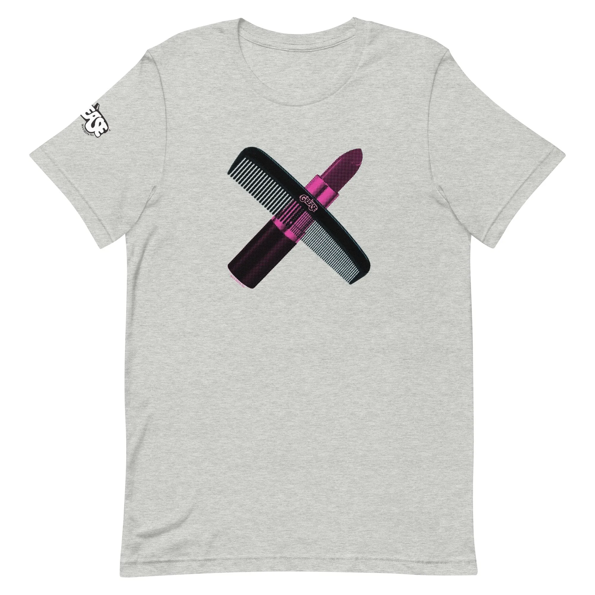 Grease Lipstick & Comb Adult Short Sleeve T-Shirt