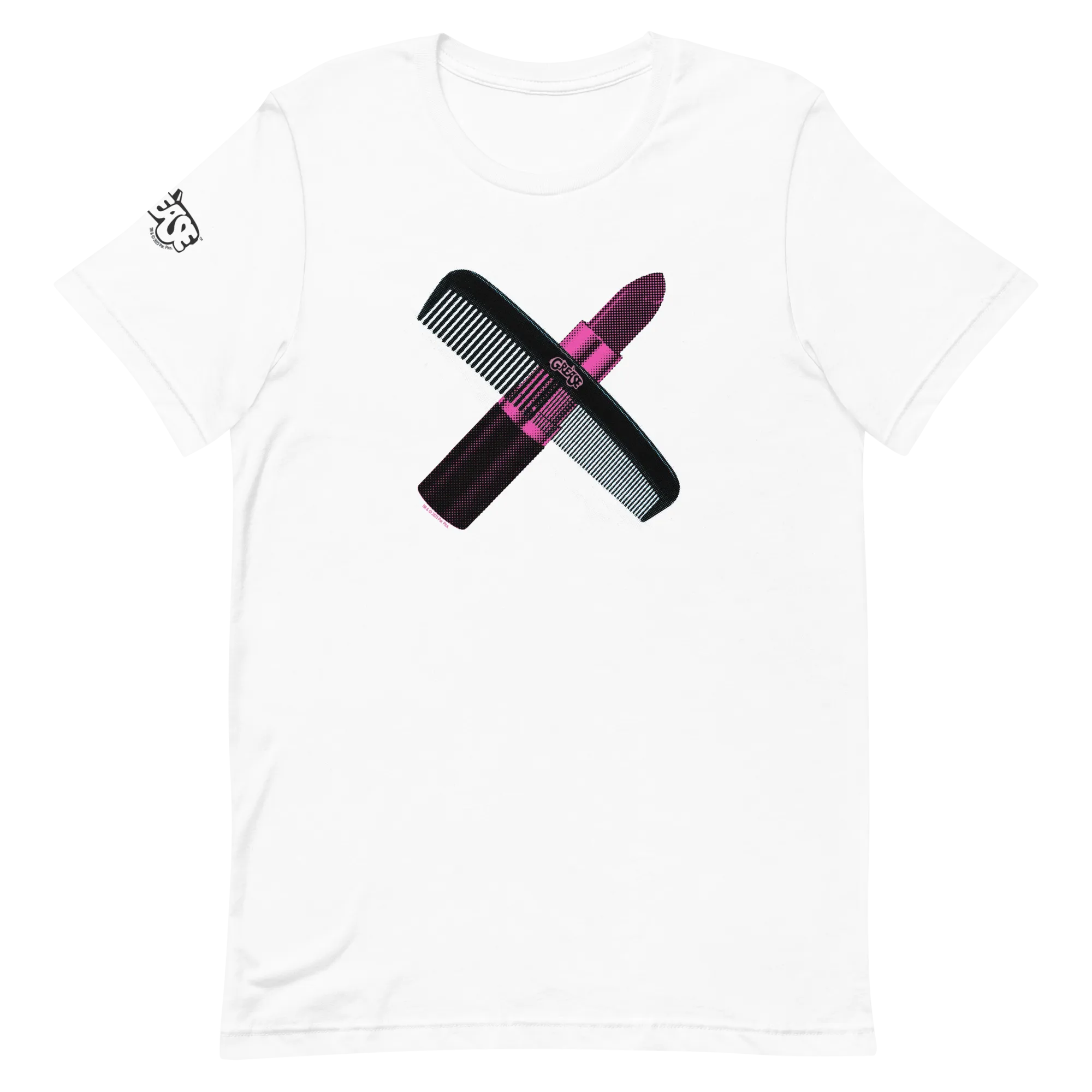 Grease Lipstick & Comb Adult Short Sleeve T-Shirt