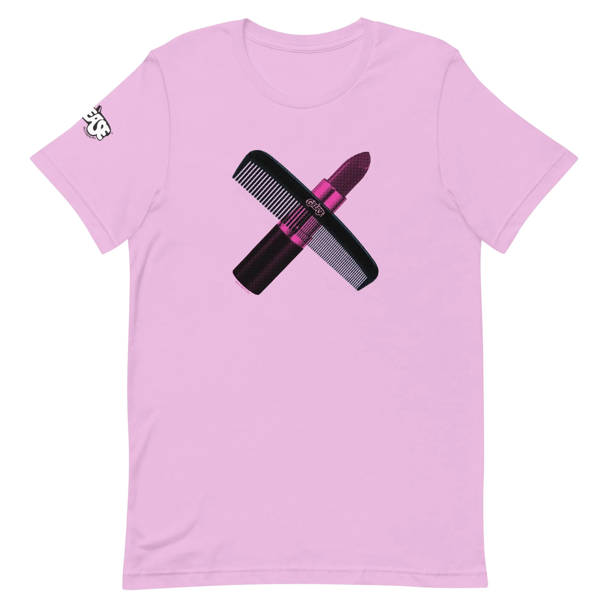 Grease Lipstick & Comb Adult Short Sleeve T-Shirt