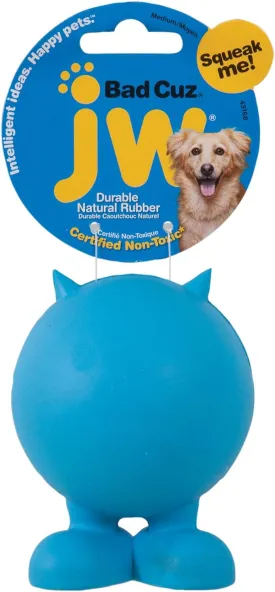 JW Pet Bad Cuz Dog Toy, assorted colors,Medium, Multi (43168)