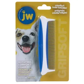 JW Pet Grip-Soft Rotating Comfort Dog Comb - Medium - 5 In