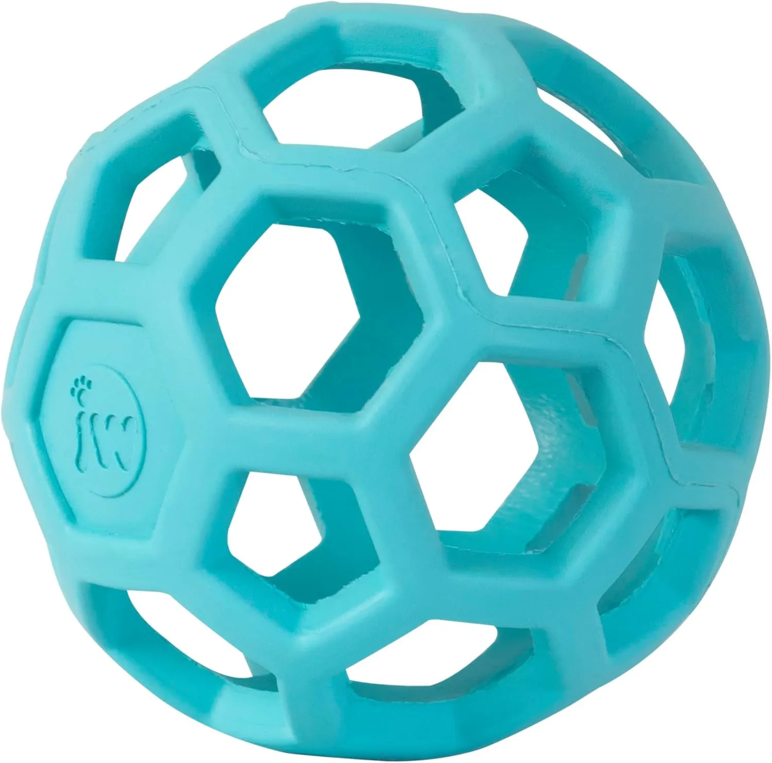 JW Pet HOL-ee Roller, Dog Toy Puzzle Ball, Natural Rubber, Large (5.5 Inch Diameter), Blue