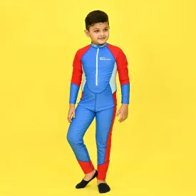 Little Surprise Box,LSB Blue & Red Full Length Swimwear for Teens & Adults with UPF 30 