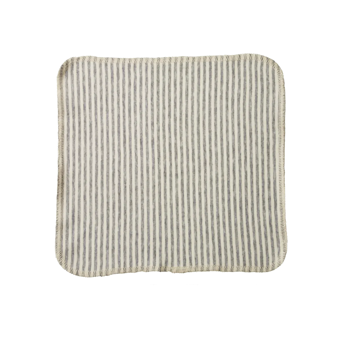 Nature Baby Organic Jersey Face Cloth 10 Pack - Natural/Grey Marl Stripe