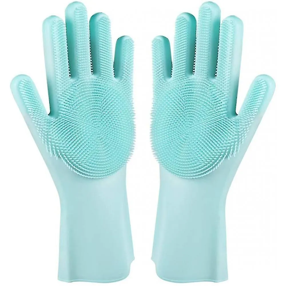 Pet combs brushes pet grooming gloves  gentle bathing shampoo massage gloves for dogs cats green