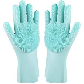 Pet combs brushes pet grooming gloves  gentle bathing shampoo massage gloves for dogs cats green