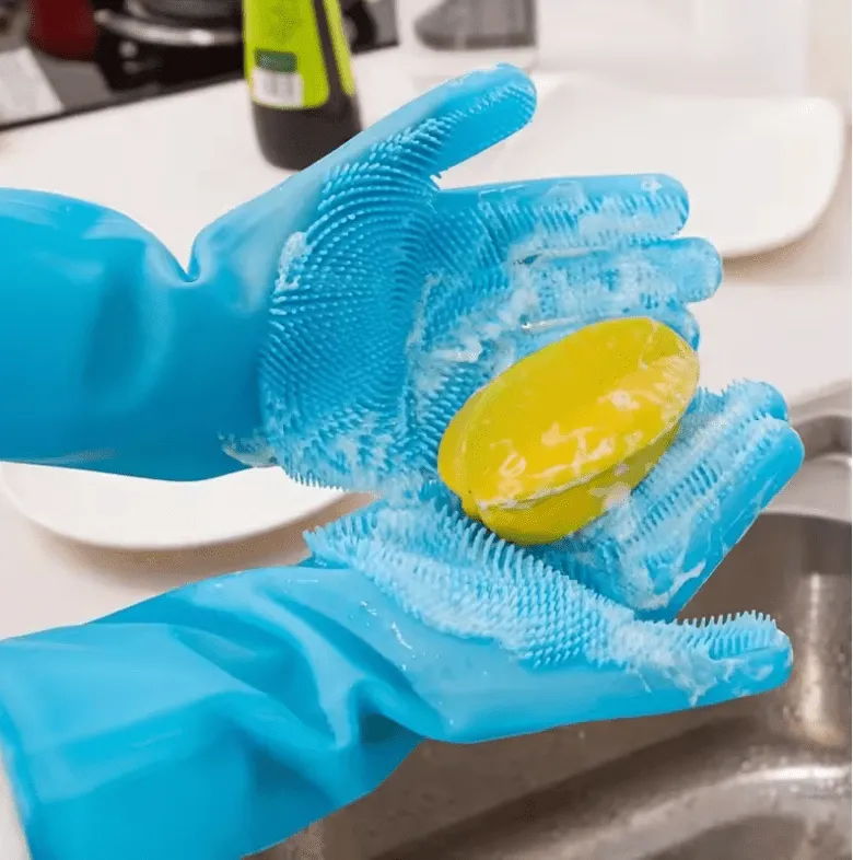 Pet Grooming Cleaning Gloves – Dog & Cat Bathing, Hair Removal & Shampoo Scrubber, Silicone Glove