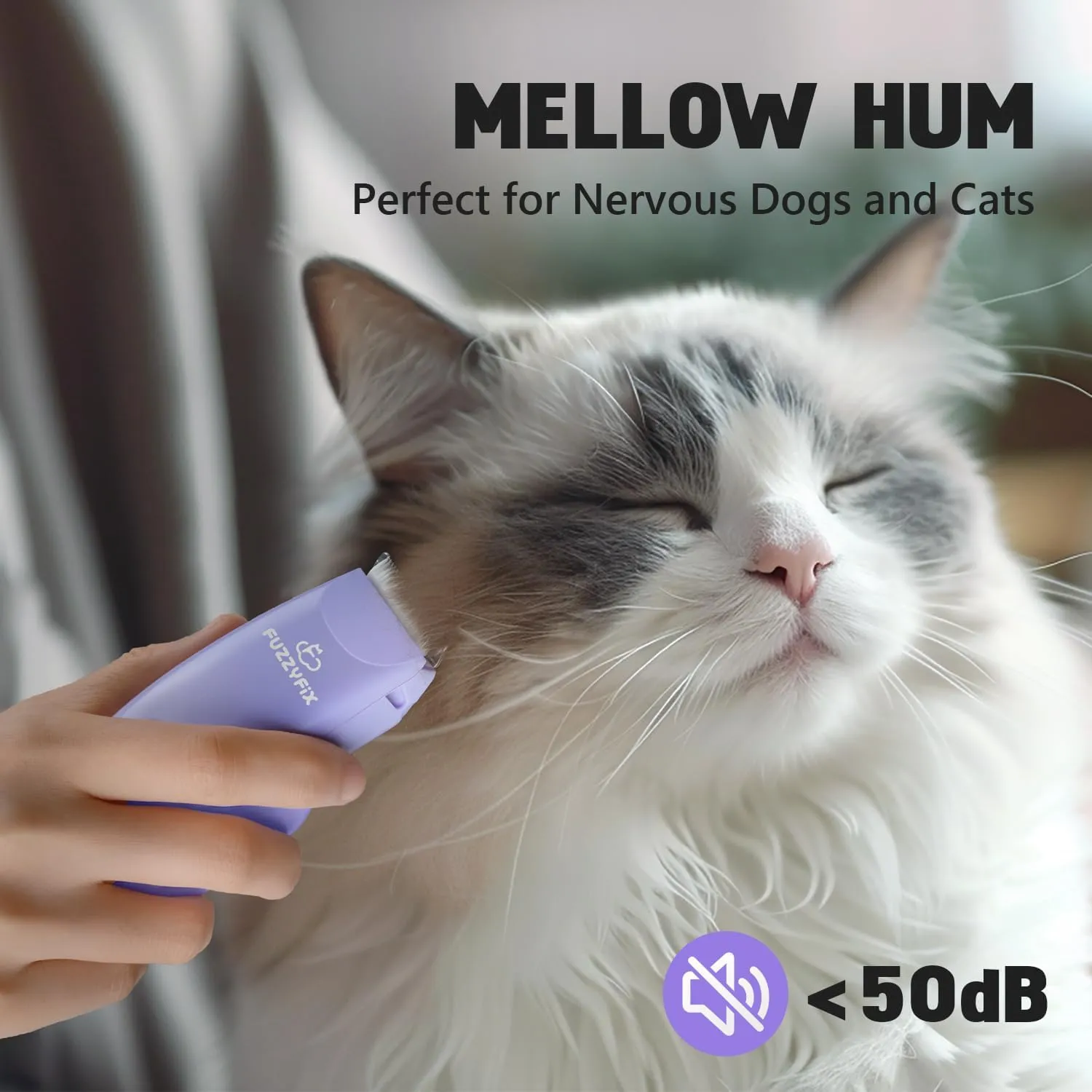 Pet Grooming Clippers for Matted Hair Cat, Low Noise Dog Grooming Kit for Long Fur, Waterproof Portable USB Rechargeable Professional Dog Clippers for Grooming for Small Dog Pets