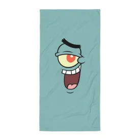 Plankton Big Face Beach Towel