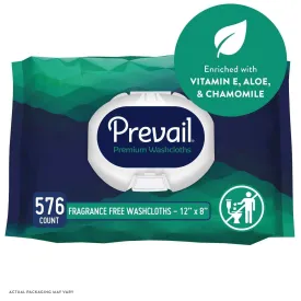 Prevail Fragrance Free Wipes with Lotion - 12 Pack