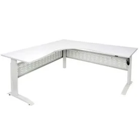 Rapid Span Electric Height Adjustable Corner Workstation 1800 X 1200 X 700Mm White/White