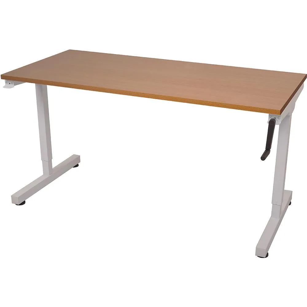 Rapidline Triumph Manual Height Adjustable Workstation 1500 X 700 X 715Mm Beech