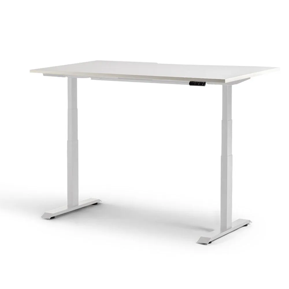 Rise 1500mm x 800mm Electric Height Adjustable Desk – White / White