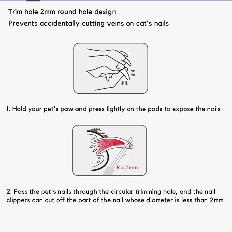 Safe Hole Nail Cutter for Kittens and Cats
