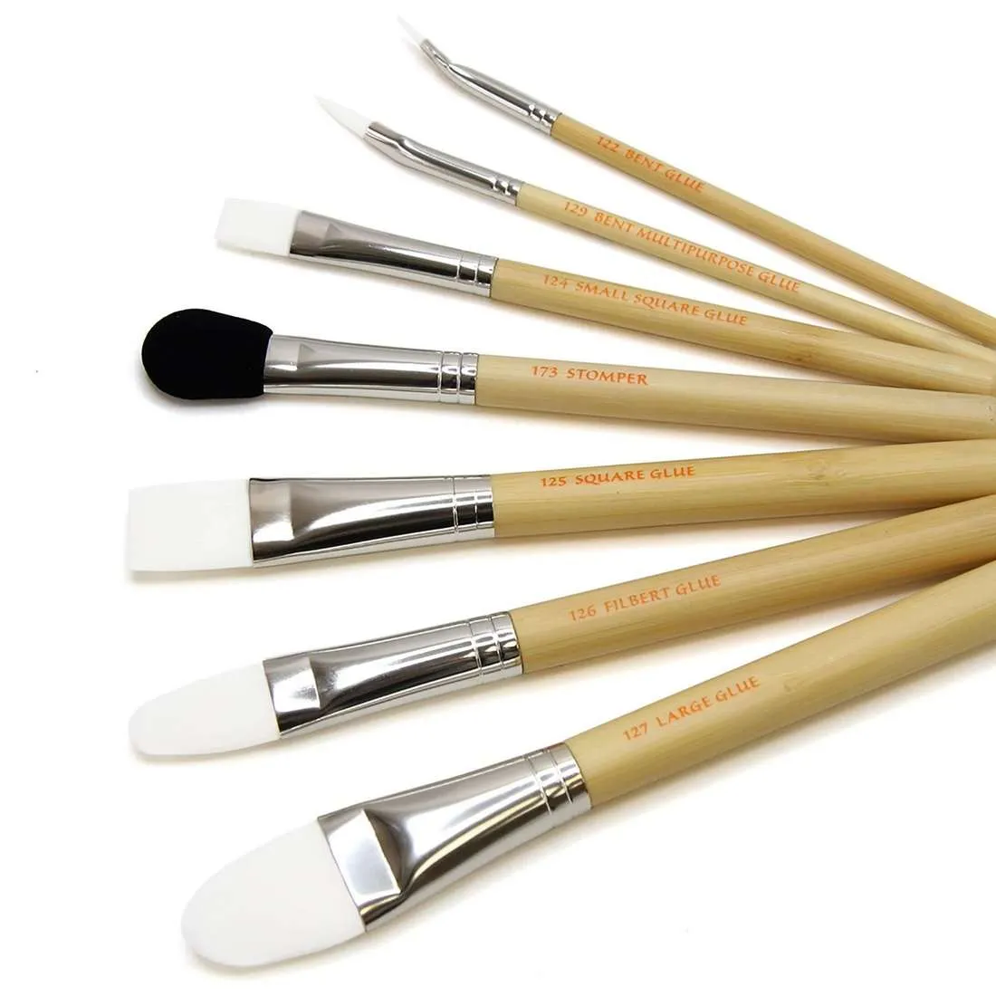 SFX Glue Brush 7pc Set with Ziplock Pouch