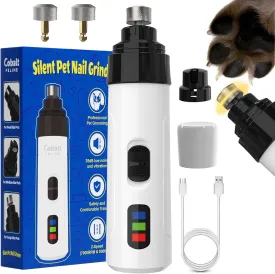 Silent Nail Grinder for Dogs, 2025 Upgraded Dog Nail Grinder Pro Electric Pet Nail Trimmers, 35 dB Silent Dog Nail Grinder Toenail Grinder Quiet for Large Medium Small Dogs (White)