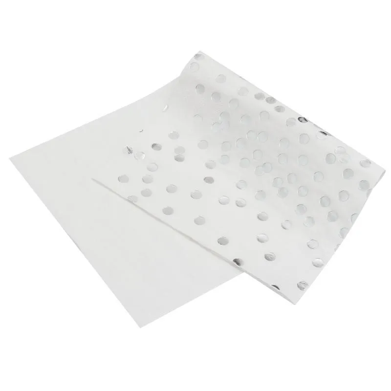 Silver Polka Dot Disposable Paper Towels 12ct