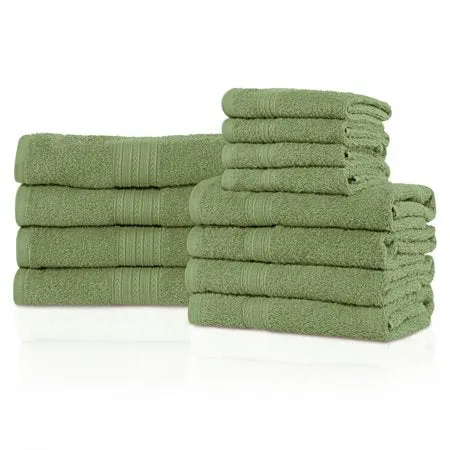 Superior Eco-friendly 100% Cotton,Ultra Absorbent 12-Piece Towel Set