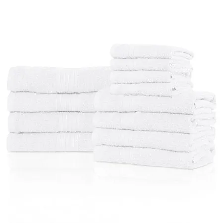Superior Eco-friendly 100% Cotton,Ultra Absorbent 12-Piece Towel Set