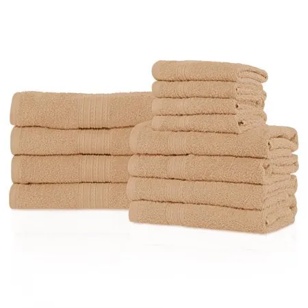 Superior Eco-friendly 100% Cotton,Ultra Absorbent 12-Piece Towel Set